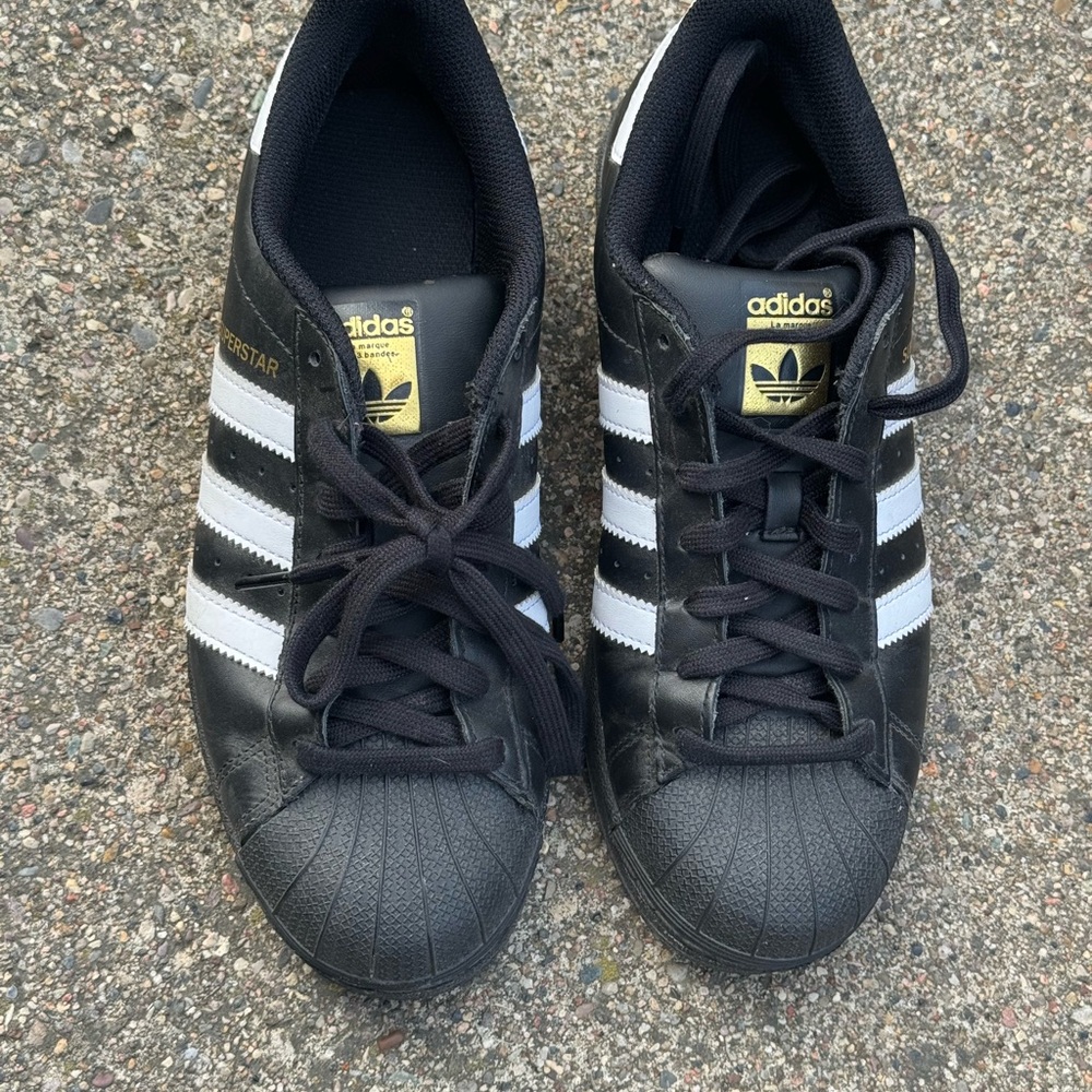Adidas Black with White Stripe Classic Sneakers
